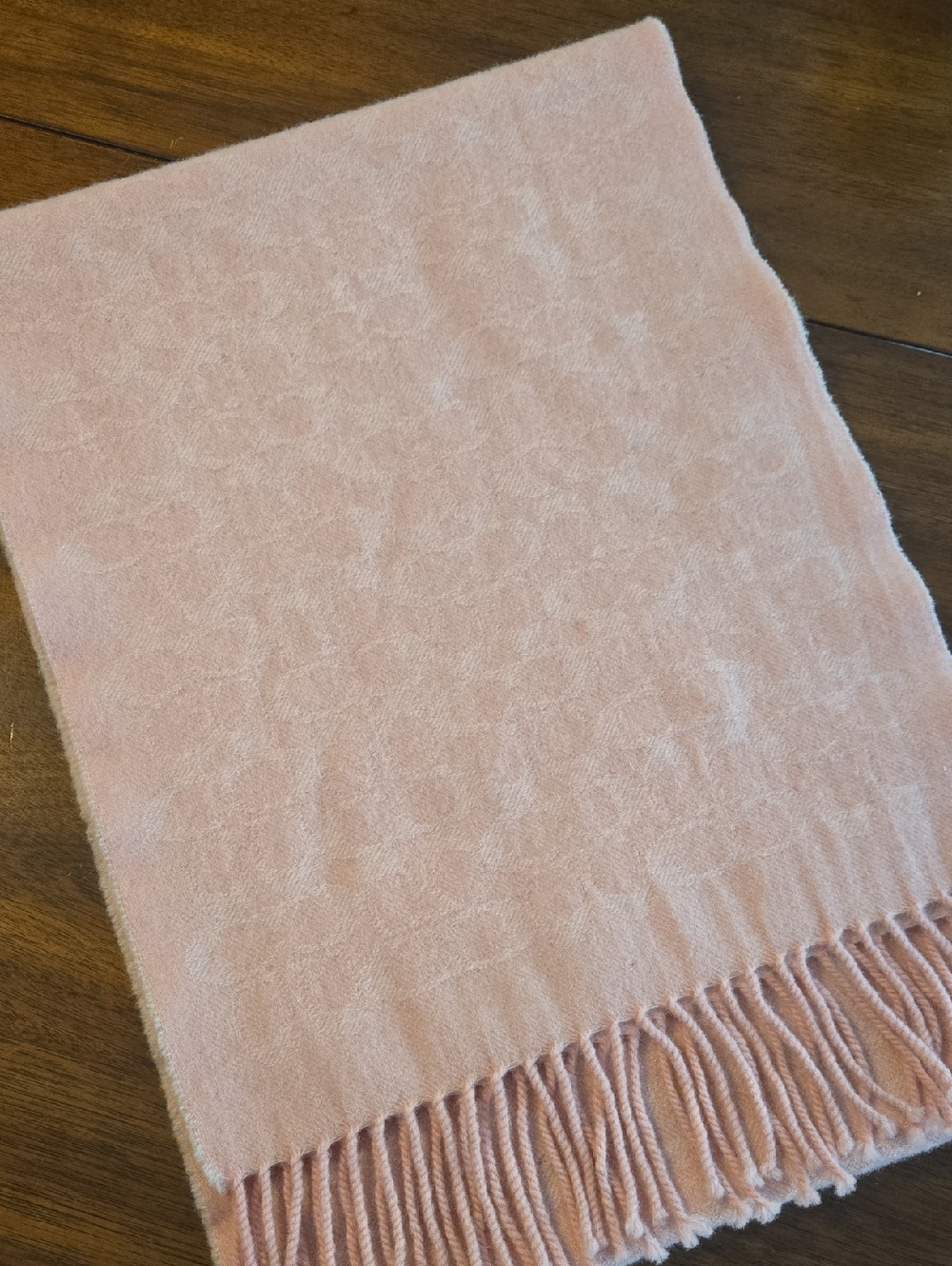 Used Coach Signature Pink Project Scarf
